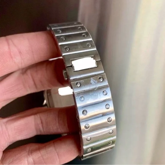 Silver Stainless Steel Watch with Roman Numerals automatic mechanical 39mm - Picture 2 of 3